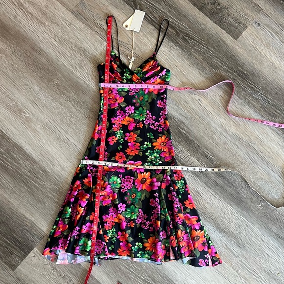 NWT Amen Fluo Floral midi dress as seen on Hailey Bieber - Picture 8 of 11